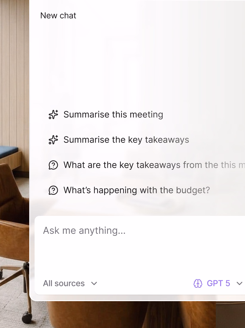 A Jamie chat answering a question about past meetings
