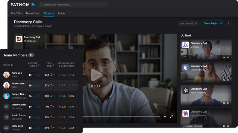 Fathom AI Notetaker | fireflies alternatives for enterprise