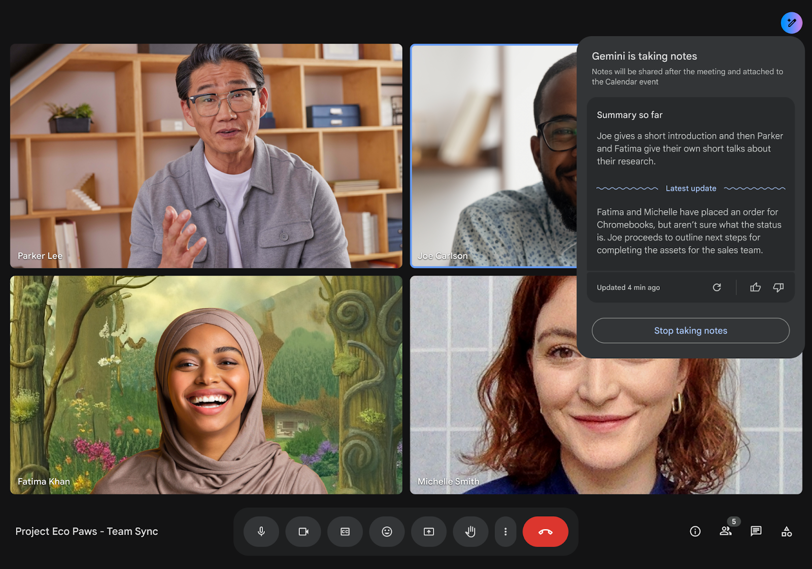 Google Workspace Updates: “Take notes for me” in Google Meet is now available