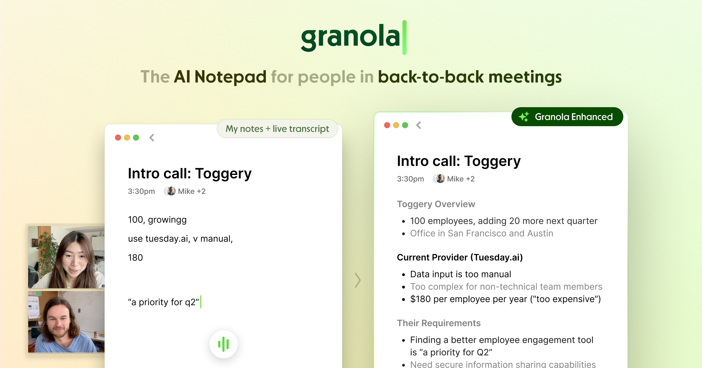 Granola — The AI notepad for people in back-to-back meetings