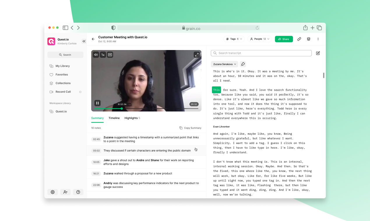 Introducing A New AI Meeting Experience with Grain | Grain Blog