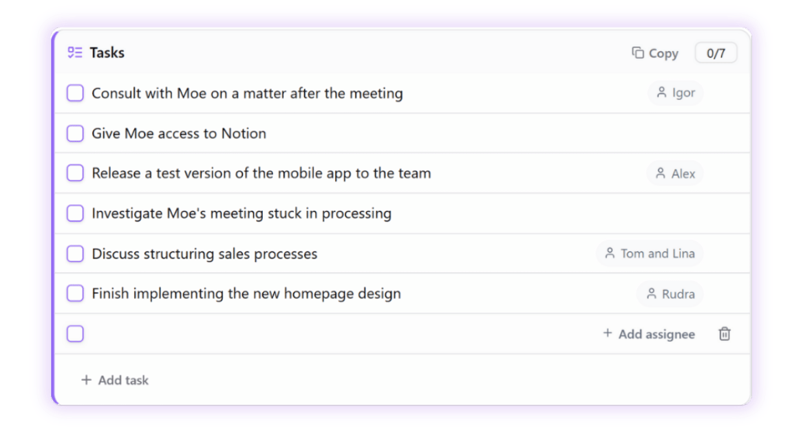 Action Items & Task Management | Jamie vs Otter for Marketers.