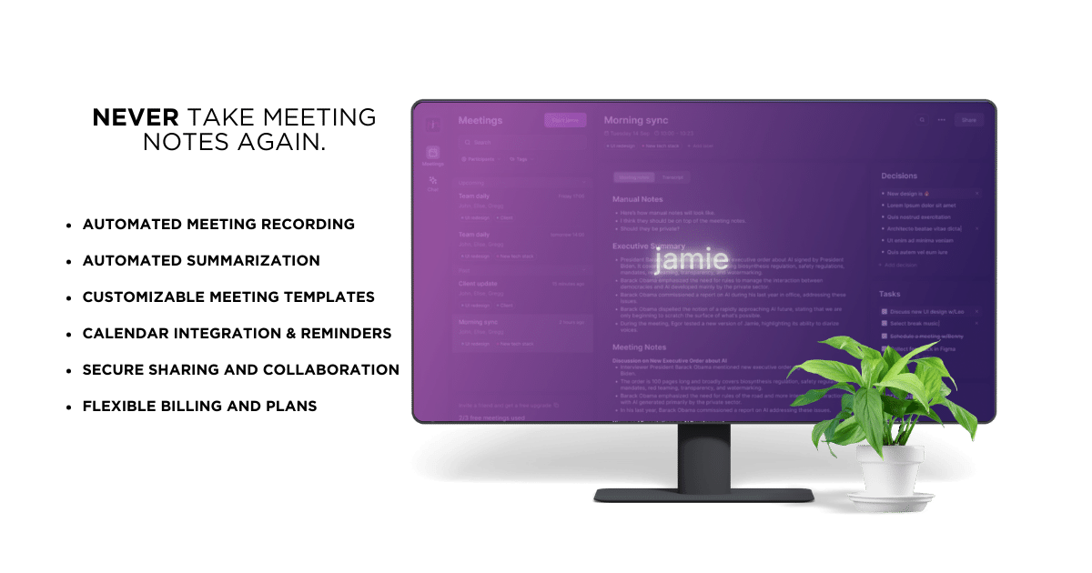 download jamie and never take meeting notes again