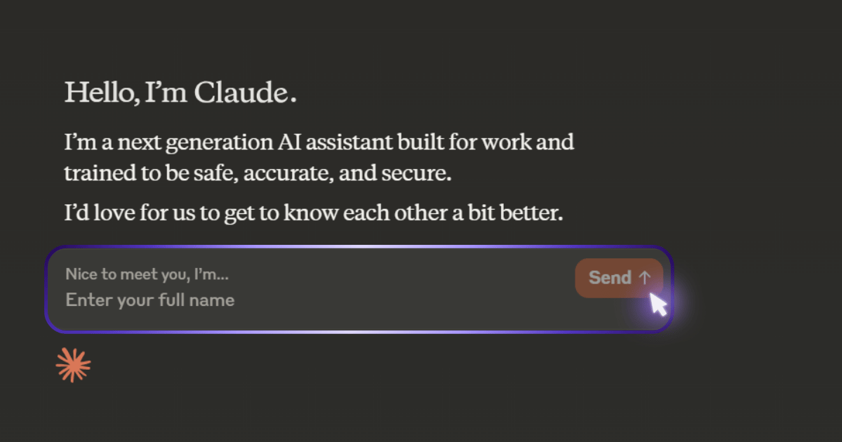 fourth step: introduce yourself tell claude ai your name | how to use claude