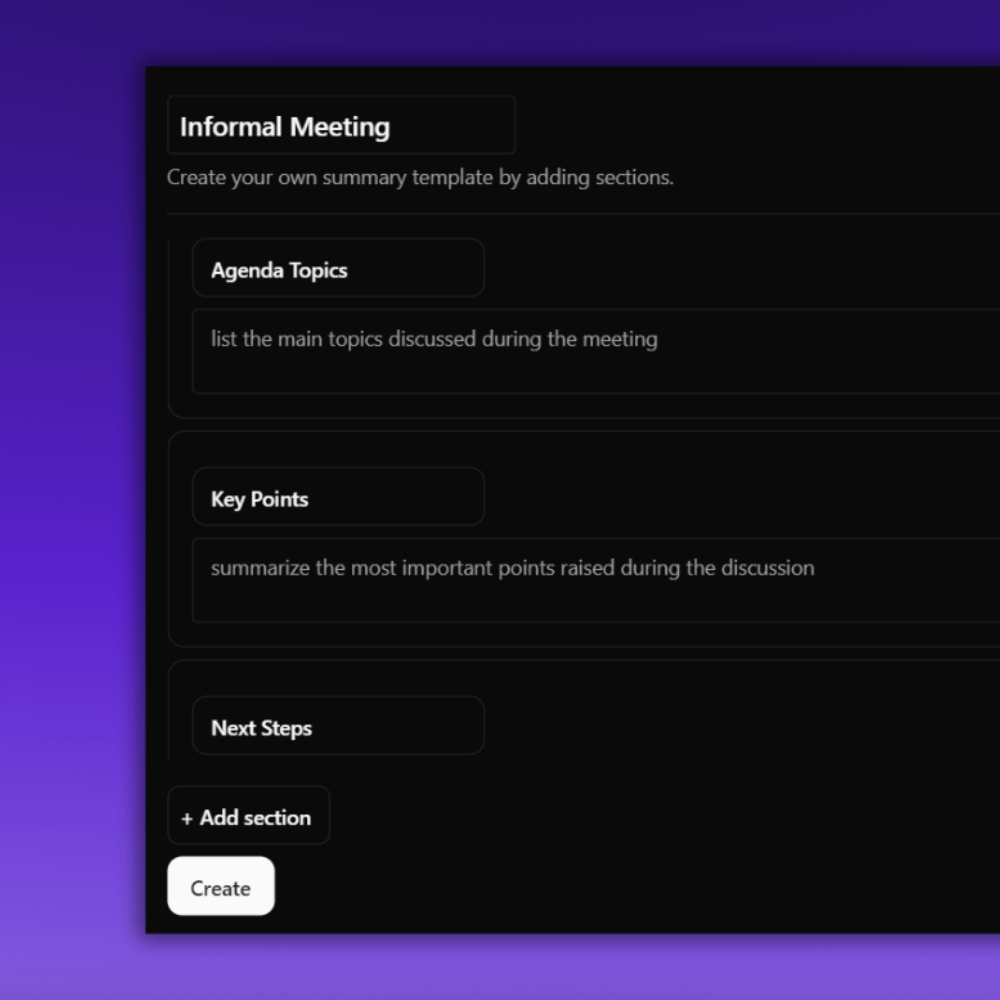 informal team meeting minutes template automation with jamie meeting tool