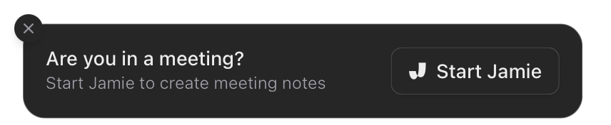 jamie's push notifactions to start jamie | transcription software for research