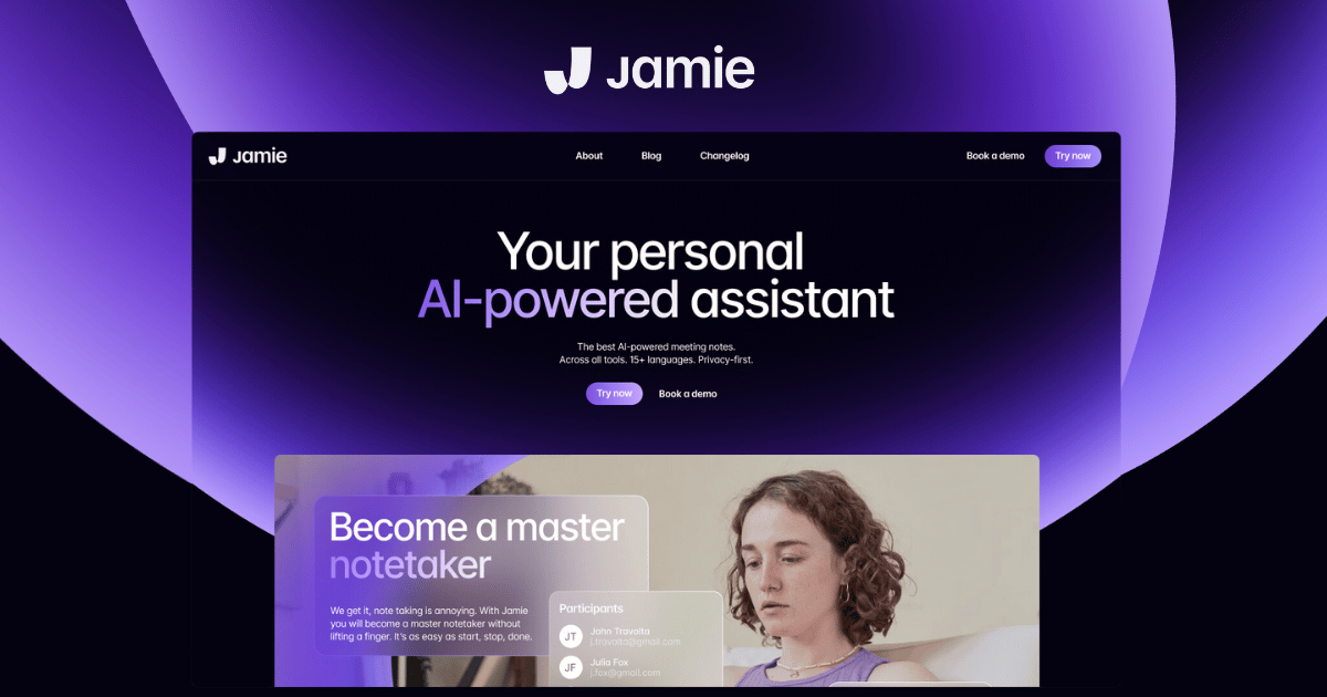 landing page of jamie ai the best ai tool for remote closing and remote closers