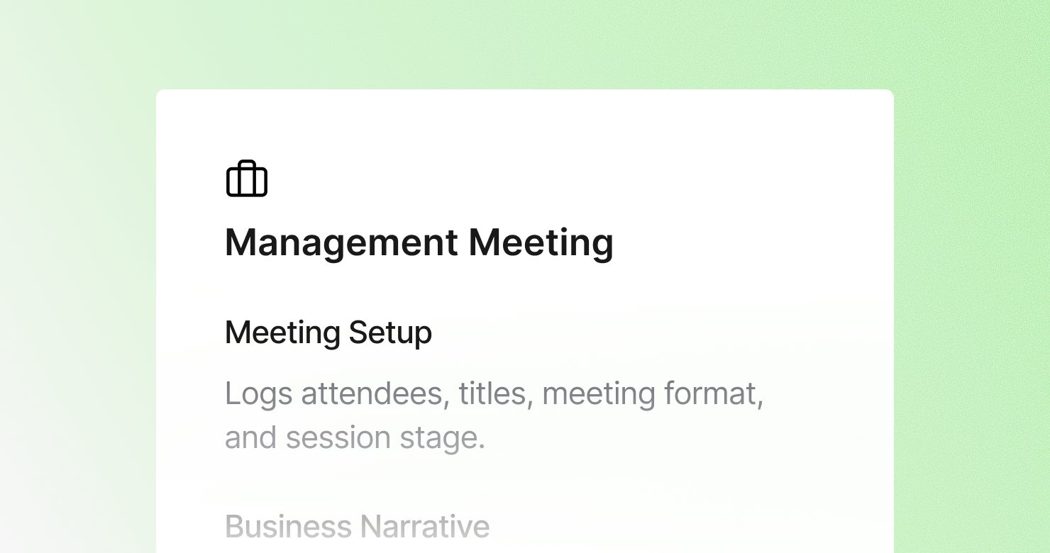 Management Meeting Template