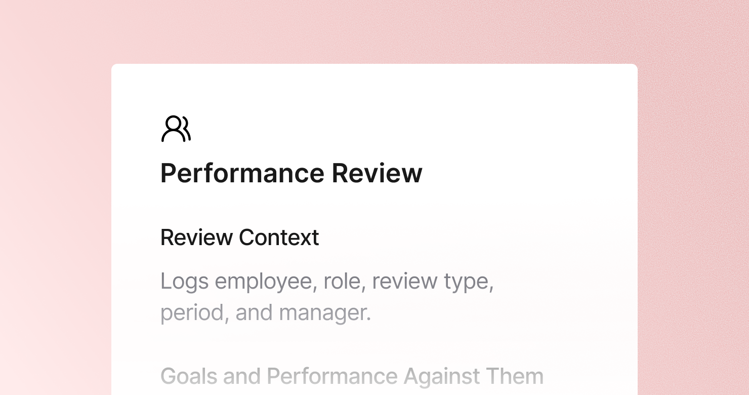 Performance Review Template