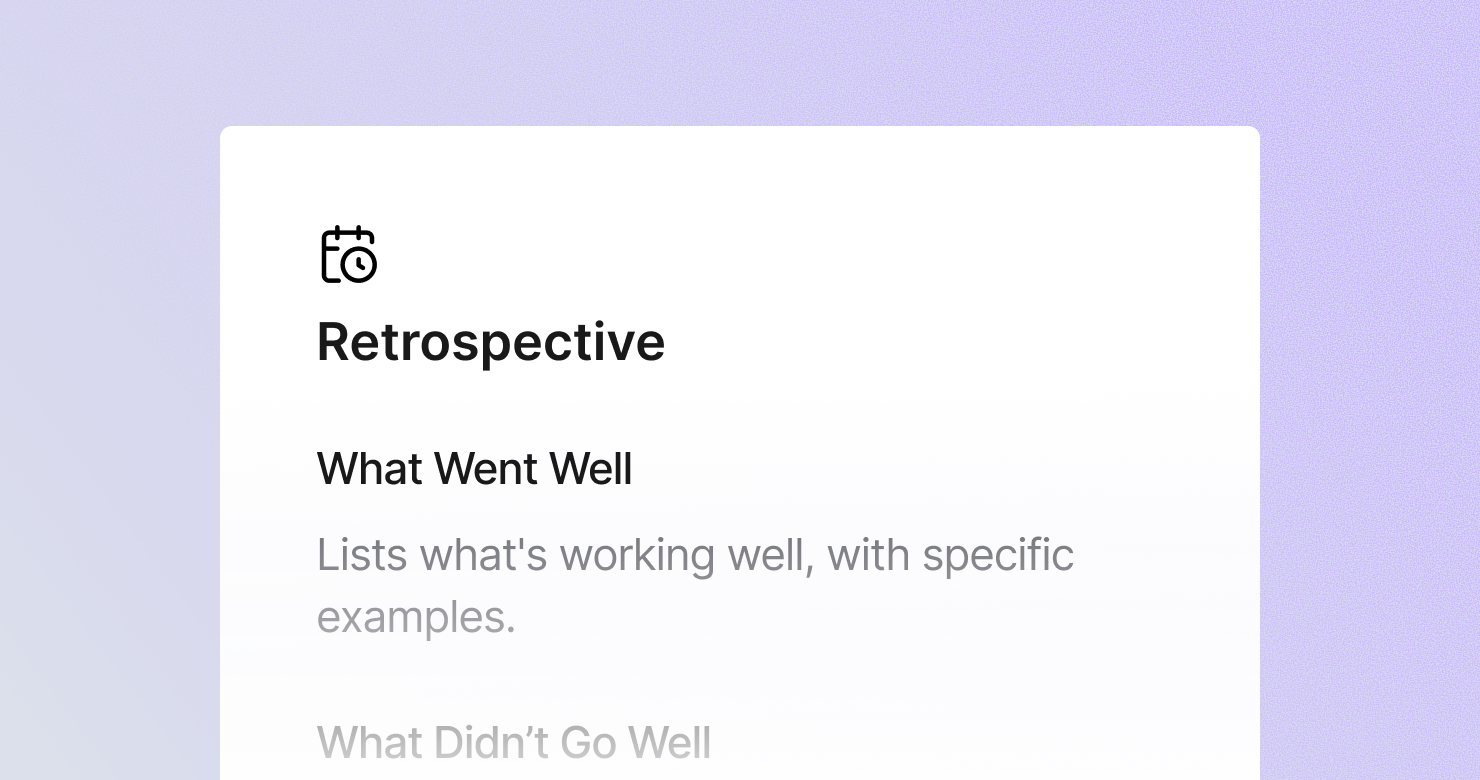 Retrospective Template