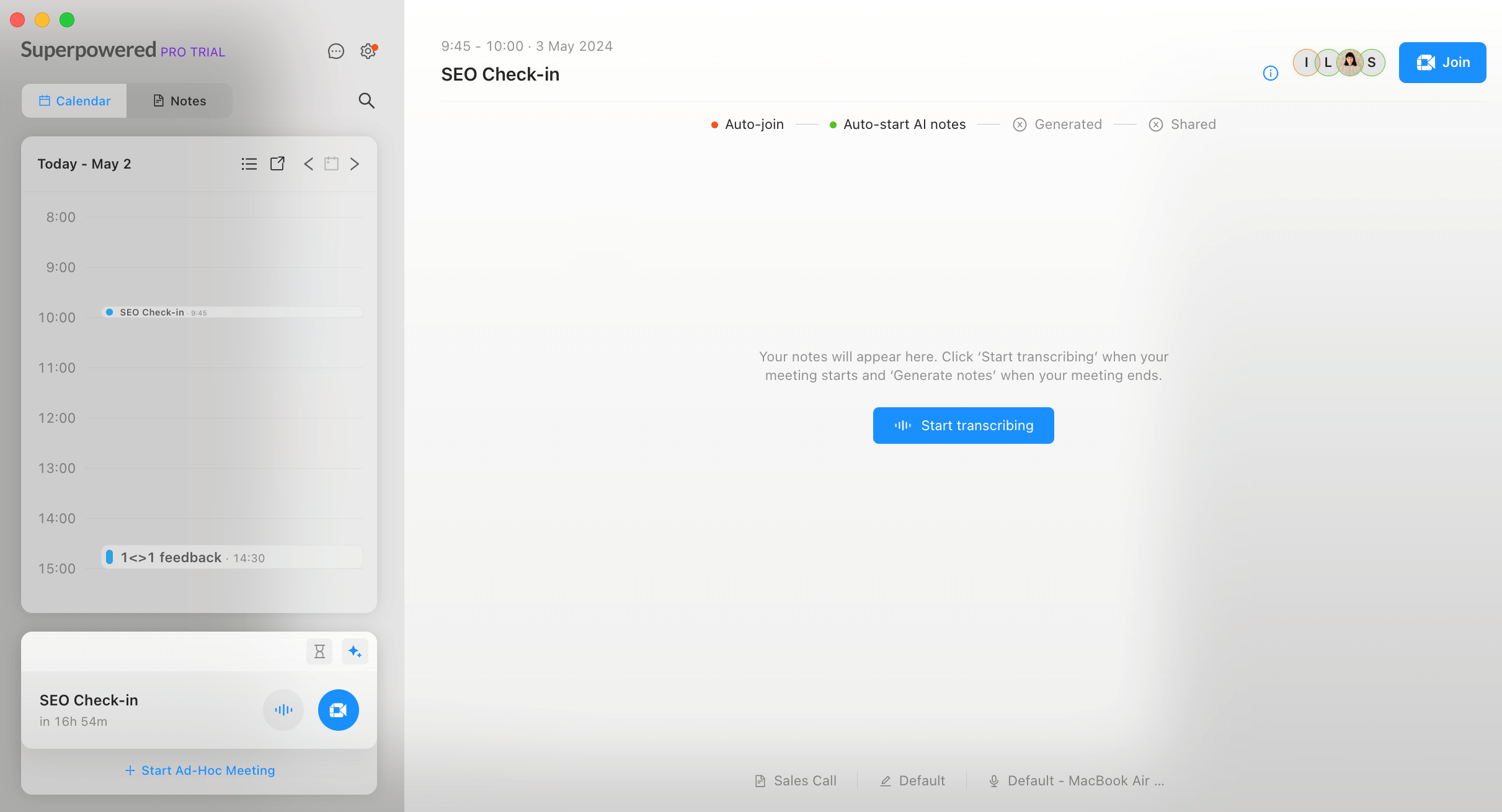 superpowered dashboard ai note taking tool