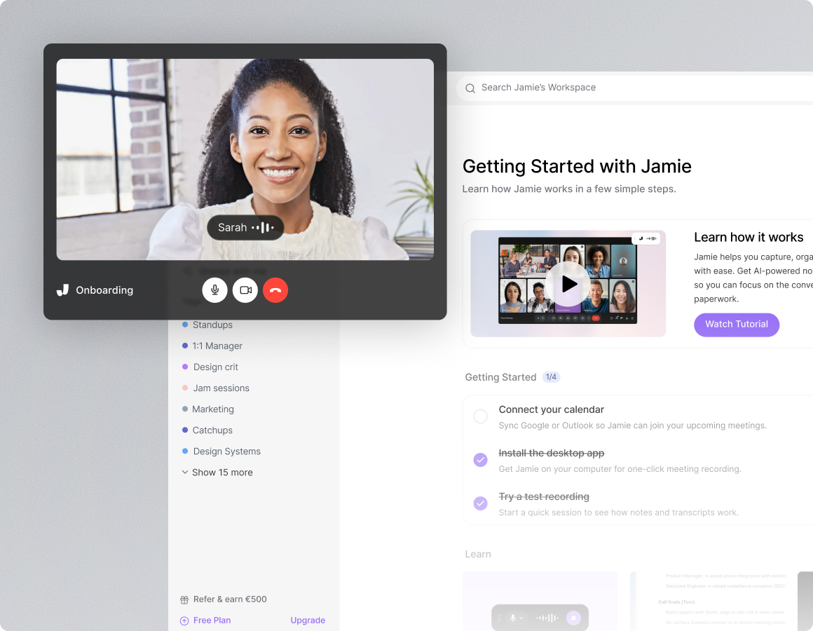 A Jamie onboarding session with an enterprise team